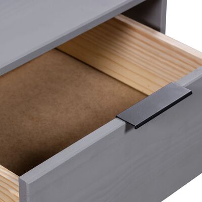 vidaXL Book Cabinet New York Grey Solid Pine Wood