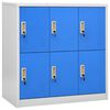 vidaXL Locker Cabinets 5 pcs Light Grey and Blue 90x45x92.5 cm Steel