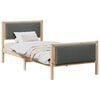 vidaXL Bed Frame with Headboard Dark Grey 90 x 190 cm Fabric