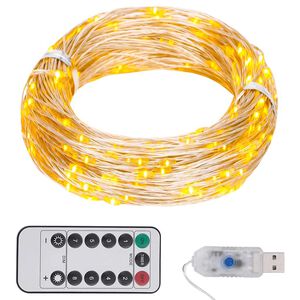 vidaXL Led String | Warm White | Copper Wire | 15m String | Lights