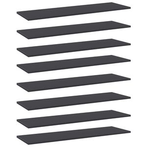 vidaXL Bookshelf Boards 8 pcs Grey 100x30x1,5 cm Engineered Wood