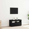 vidaXL TV Cabinet Black Oak 75 x 35 x 40 cm Engineered Wood