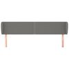 vidaXL Headboard with Ears Dark Grey 163 cm Fabric