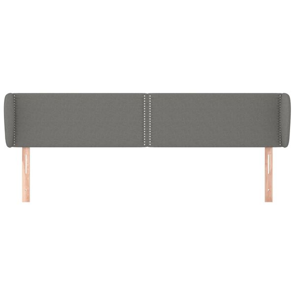 vidaXL Headboard with Ears Dark Grey 163 cm Fabric