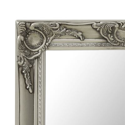 vidaXL Wall Mirror Baroque Style 60x60 cm Silver