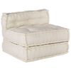vidaXL Modular Sofa 4 pcs Cream Fabric