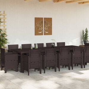 vidaXL Garden Dining Set 13 pcs Brown and Anthracite