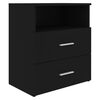 vidaXL Bed Cabinets 2 pcs Black 50x32x60 cm