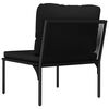vidaXL 3 Piece Garden Lounge Set with Cushions Black PVC