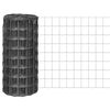 vidaXL Wire Fences PVC-coated iron Grey