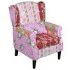 vidaXL Armchair with Patchwork Design Fabric