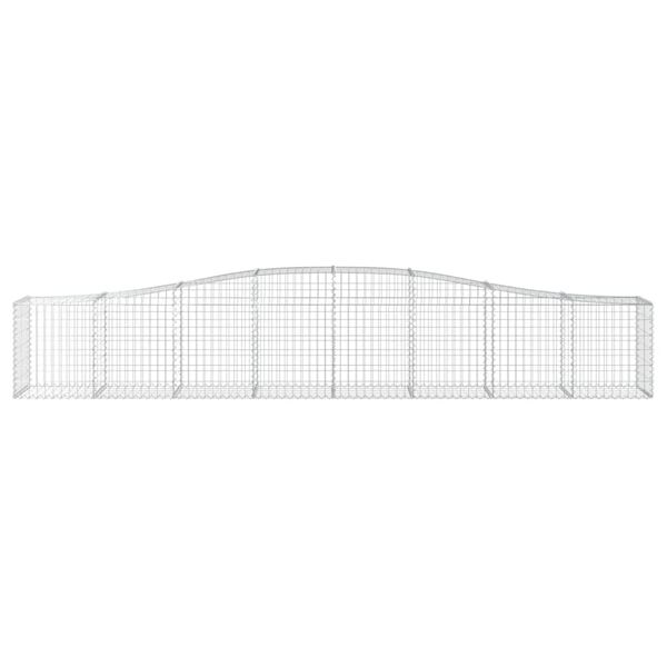 vidaXL Arched Gabion Baskets 20 pcs 400x50x60/80 cm Galvanised Iron