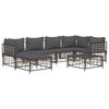 vidaXL 7 Piece Garden Lounge Set with Cushions Anthracite Poly Rattan