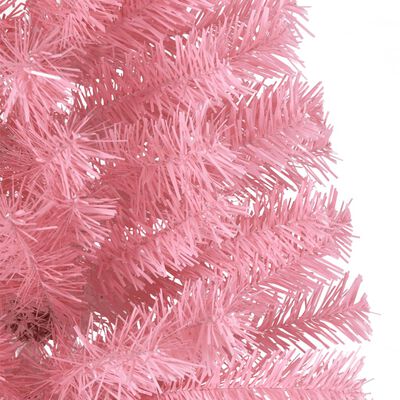 vidaXL Artificial Half Christmas Tree with Stand Pink 240 cm PVC