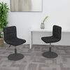 vidaXL Swivel Dining Chairs 2 pcs Black Velvet
