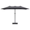 vidaXL Garden Parasol Anthracite 385 x 209 x 244 cm Fabric