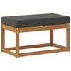 vidaXL Outdoor Stool Bench Solid Acacia Wood Natural