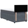 vidaXL Box Spring Bed with Mattress Dark Grey King Single Velvet