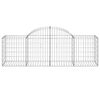 vidaXL Arched Gabion Baskets 5 pcs 200x50x60/80 cm Galvanised Iron