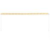 vidaXL Retractable Awning 350x150 cm Yellow and White