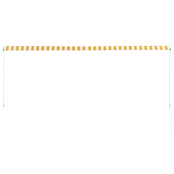 vidaXL Retractable Awning 350x150 cm Yellow and White