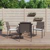 vidaXL 5 Piece Garden Dining Set with Cushions Poly Rattan and Steel