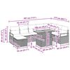 vidaXL Garden Sofa Set Height-Adjustable 9 pcs Grey Poly Rattan