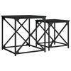 vidaXL Nesting Coffee Tables 2 pcs Black Engineered Wood