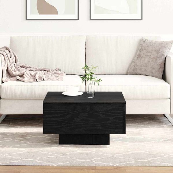 vidaXL Coffee Table Black Oak 55 x 55 x 31 cm