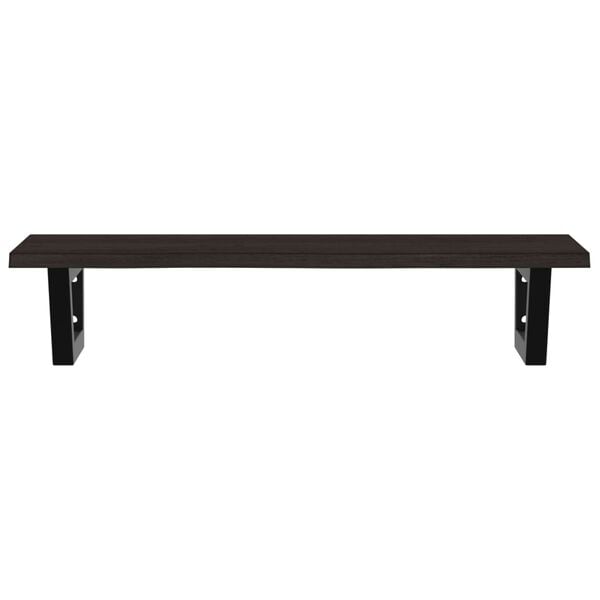 vidaXL Basin Shelf Wall Mounted Steel and Solid Wood Oak