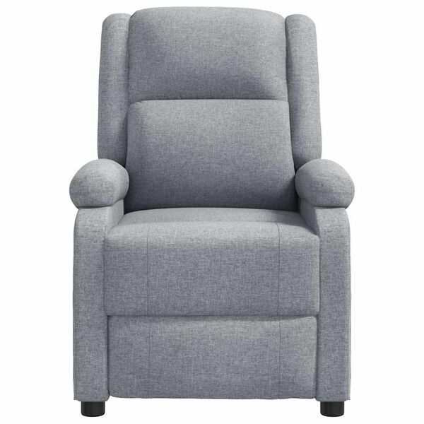 vidaXL Massage Chair Light Grey Fabric