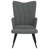 vidaXL Relaxing Chair with a Stool Dark Grey Fabric