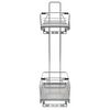 vidaXL 2-Tier Pull-out Kitchen Wire Basket Silver 47x15x54.5 cm