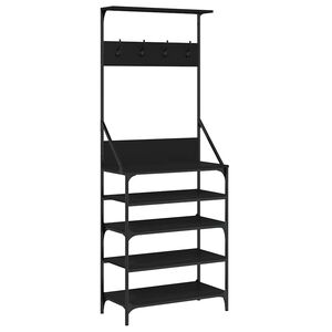 vidaXL Clothes Rack | Black | Engineered wood, metal | Medium | Clothes Rack