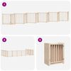 vidaXL Dog Gate with Door Foldable 12 Panels 600 cm Poplar Wood