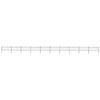 vidaXL Garden Fence with Hoop Top Steel 1673x80 cm Black