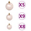 vidaXL Artificial Pre-lit Christmas Tree with Ball Set Gold 180 cm PET