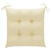 vidaXL Garden Chairs with Cream White Cushions 8 pcs Solid Teak Wood