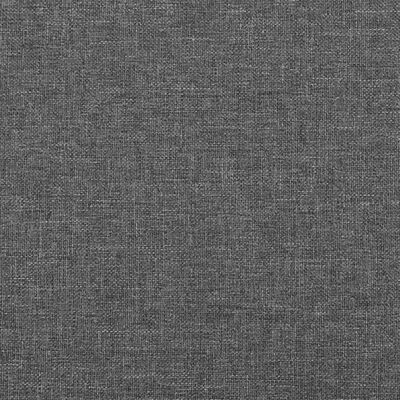 vidaXL Box Spring Bed with Mattress&LED Dark Grey 153x203 cm Queen Size Fabric