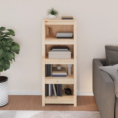 vidaXL Book Cabinet 50x35x125.5 cm Solid Wood Pine