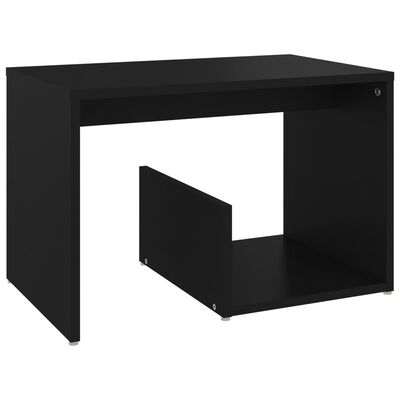 vidaXL Side Table Black 59x36x38 cm Engineered Wood