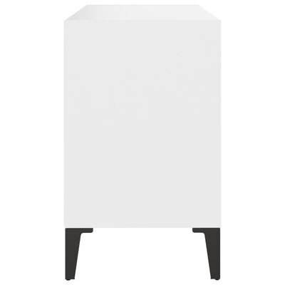 vidaXL TV Cabinet with Metal Legs White 69.5x30x50 cm
