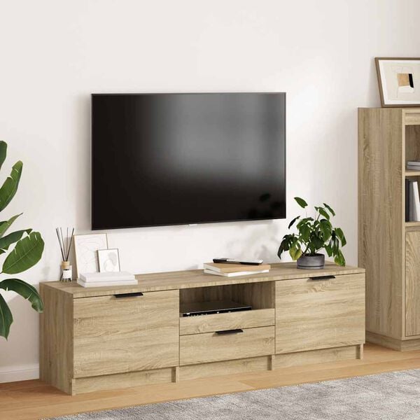 vidaXL TV Cabinet Sonoma Oak 140x35x40 cm Engineered Wood