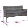 vidaXL 5 Piece Garden Lounge Set With Cushions Poly Rattan Grey
