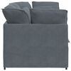 vidaXL Modular Sofa with Cushions Velvet Dark Grey