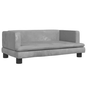vidaXL Dog Bed Light Grey 80x45x30 cm Velvet