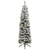 vidaXL Artificial Christmas Tree | Green with flocked white snow | PVC, Steel