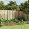 vidaXL Chain Link Fence with Flange Green 1x10 m