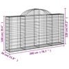 vidaXL Arched Gabion Baskets 5 pcs 200x30x100/120 cm Galvanised Iron