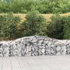 vidaXL Arched Gabion Baskets 15 pcs 400x50x60/80 cm Galvanised Iron